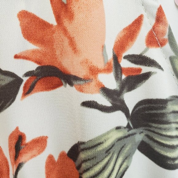 Spring/Summer Ivory Floral Print Midi Dress. - Picture 7 of 8